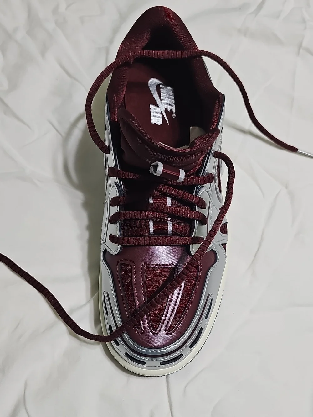 Nike Maroon and Silver, Air Jordan Women's Athletic Sneakers